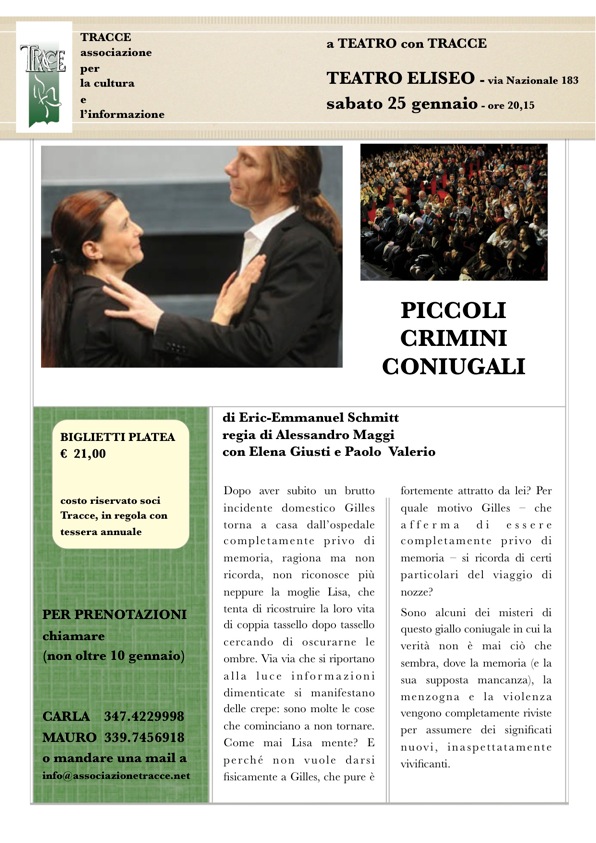 Piccoli Crimini Coniugali Tracce